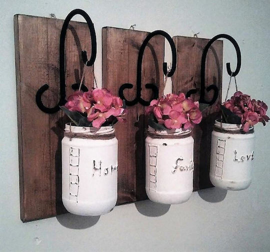 Decorative Wooden Wall-Mounted Vase