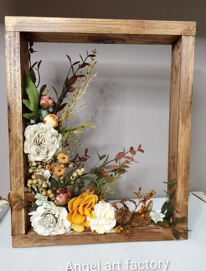 Floral Composition Wooden Frame