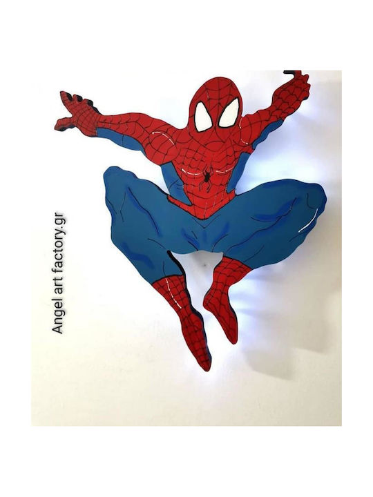 Wooden Wall Light "Spiderman"