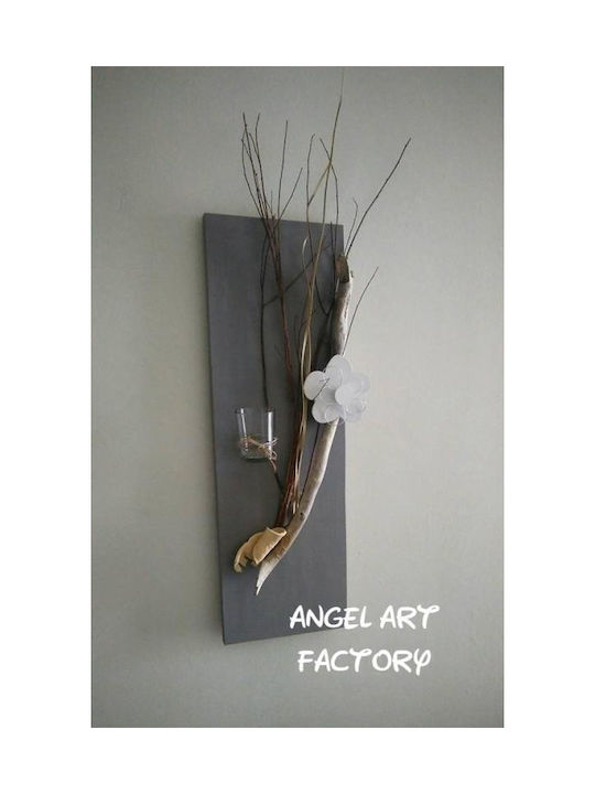 Wall-Mounted Wooden Candle Holder