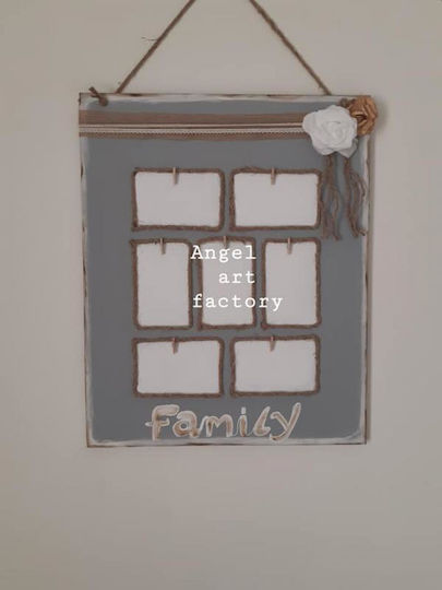 Διακοσμητικό Ξύλινο Κάδρο Φωτογραφιών Family