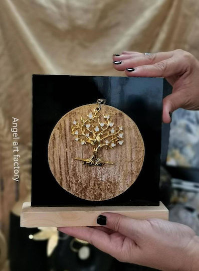 Luxuriöse Goldene Schwarze Baum des Lebens Tischdekoration
