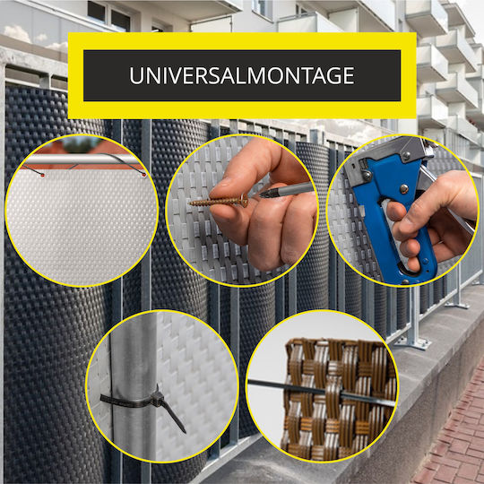 Kadax Διαχωριστικό Σκίασης Γκρι 1x4m