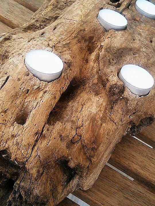Decorative Candle Holder "Driftwood" Tealight