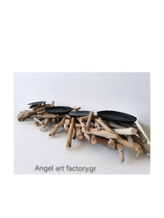 Fishbone Driftwood Candle Holder