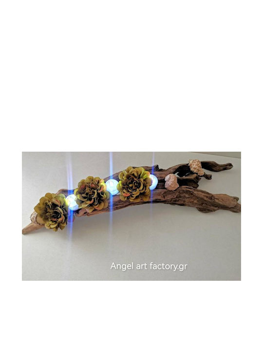 Decorative Candle Holder "Driftwood Flowers"