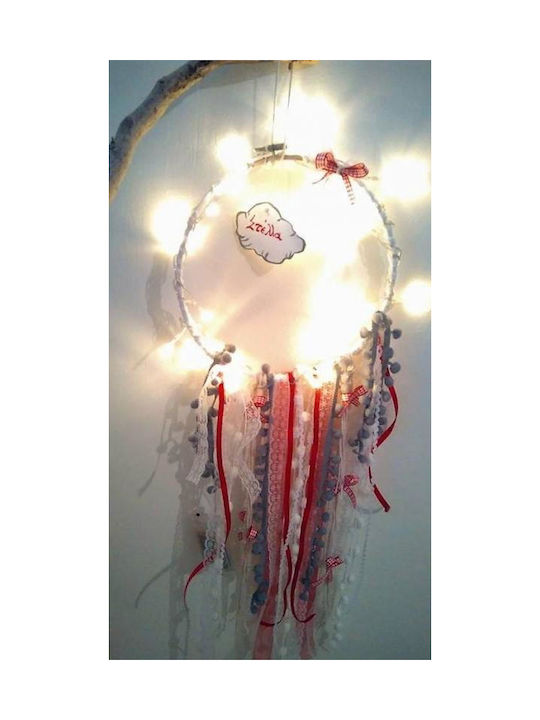 Red Dreamcatcher with Cloud Lights