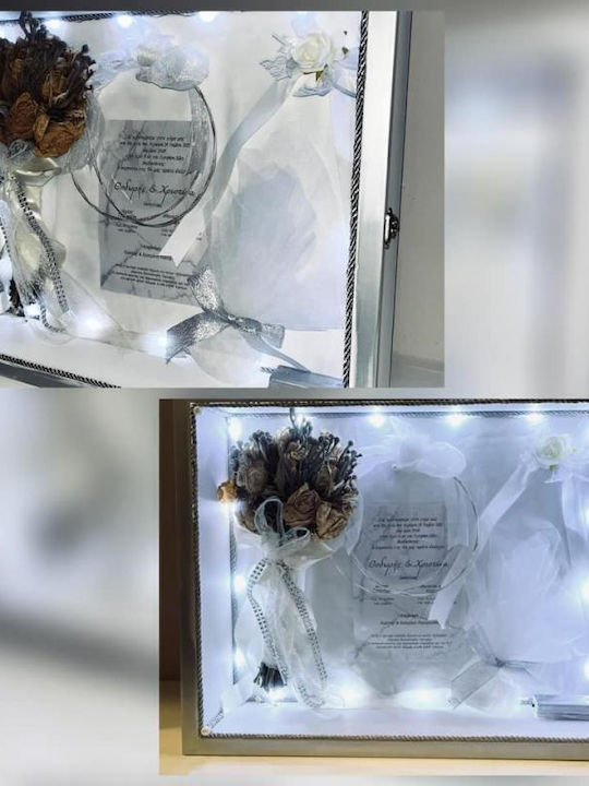 Hanging Wedding Crown Case Silver Patina
