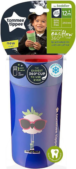 Tommee Tippee Παιδικό Ποτηράκι 360° από Πλαστικό Μπλε 300ml για 12m+