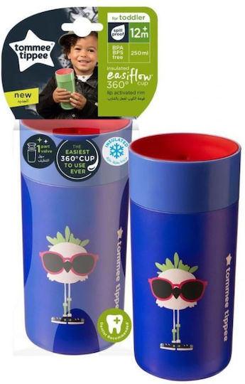 Tommee Tippee Παιδικό Ποτηράκι 360° από Πλαστικό Μπλε 300ml για 12m+