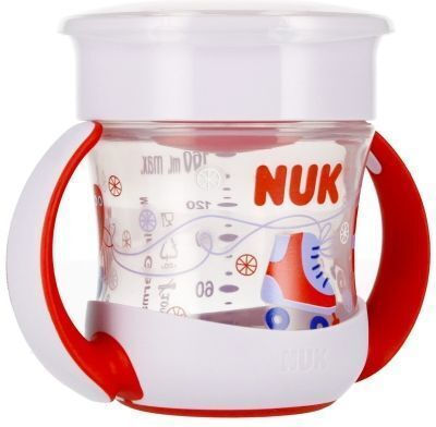Nuk Παιδικό Ποτηράκι Mini Magic από Σιλικόνη Κόκκινο 160ml για 6m+