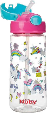 Nuby Παιδικό Ποτηράκι από Πλαστικό Ροζ 540ml για 4m+