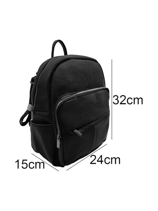 Gift-Me Leather Women's Bag Backpack Black