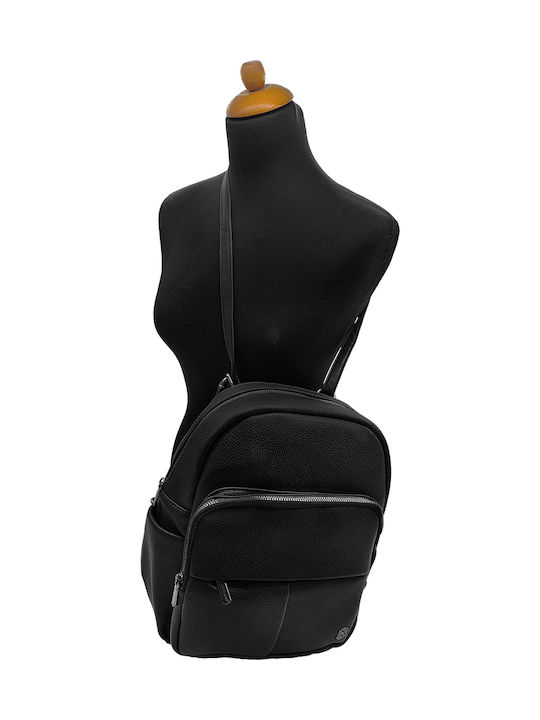 Leather Women's Bag Backpack Black