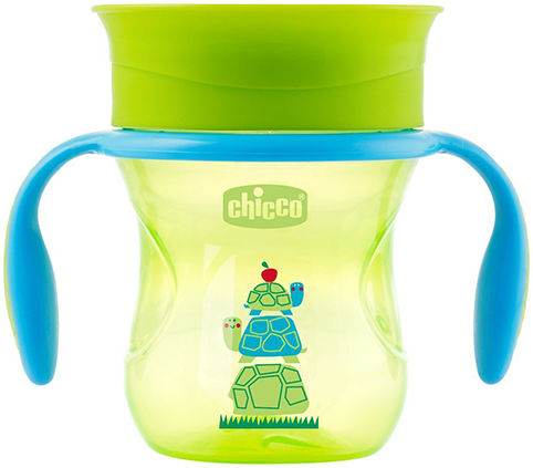Chicco Παιδικό Ποτηράκι Perfect από Πλαστικό Πράσινο 200ml για 12m+
