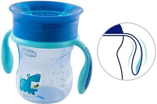 Chicco Baby Cup Perfect made of Plastic Blue Doggy 200ml for 12m+m+
