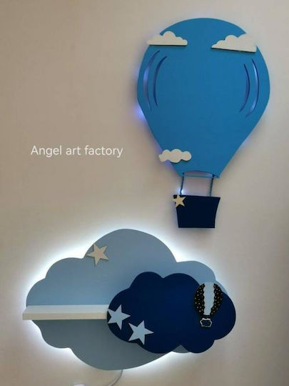 Wooden Hot Air Balloon Wall Light