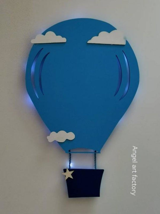 Wooden Hot Air Balloon Wall Light