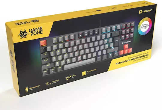 Tracer Gamezone Strike 87 Gaming Μηχανικό Πληκτρολόγιο Tenkeyless με RGB φωτισμό (Αγγλικό US)