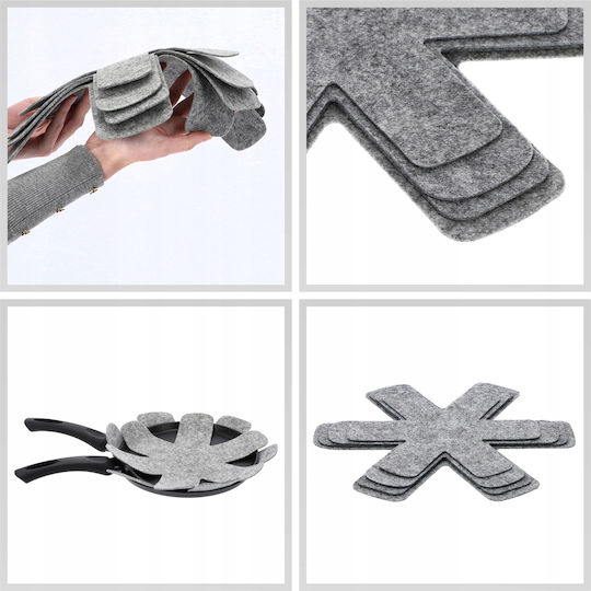 Kadax Topf- und Pfannenschoner Set 4 Grau