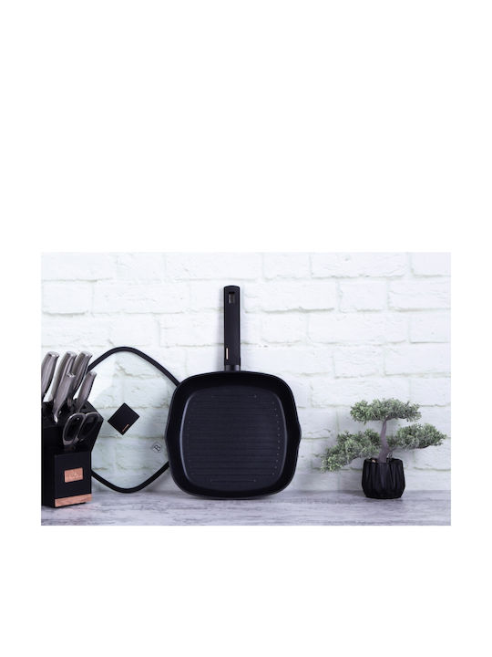 Berlinger Haus Monaco Collection Grill With Lid made of Aluminum with Non-Stick Coating 28cm