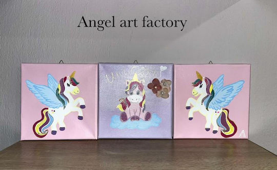 Set Kids Wall Art 3 Pieces 20x20cm