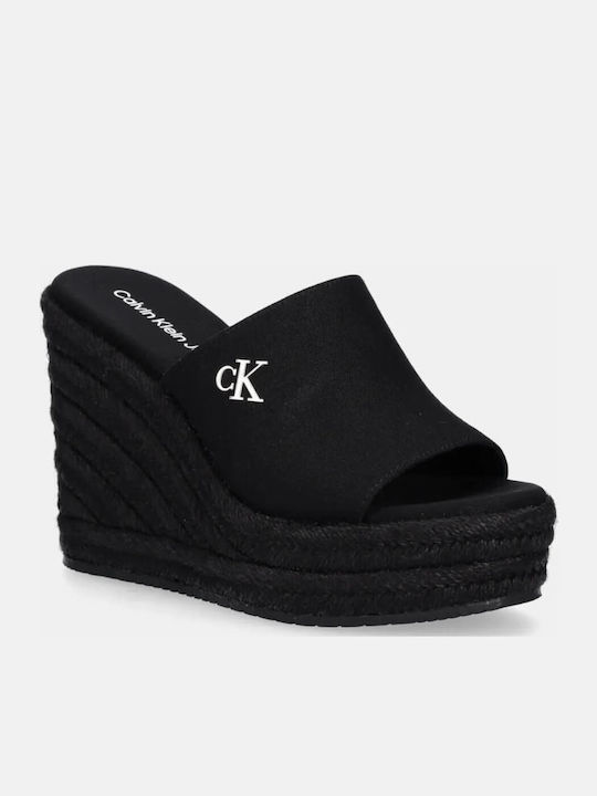 Wedge Slippers Ck Calvin Klein Women's Fabric Platform Wedge