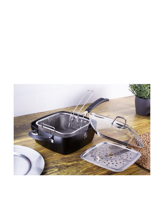 Berlinger Haus Black Professional Line Aluminum Pan with Lid with Non-Stick Interior Coating 9cm