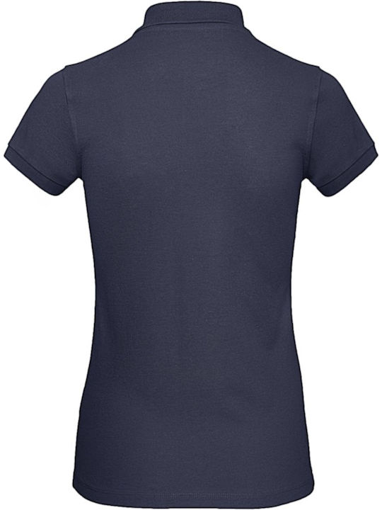 B&C Women's Short Sleeve Promotional Blouse Navy Blue