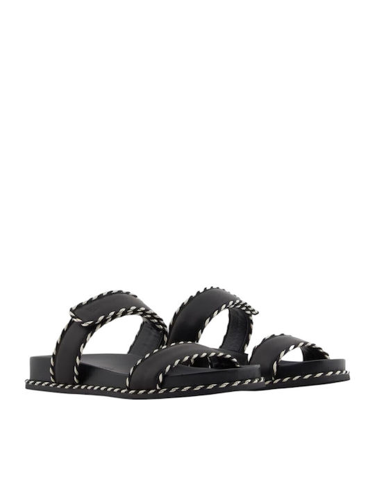 Women's Flat Sandals in Black Color