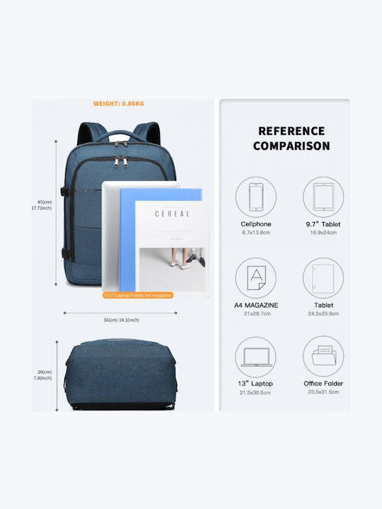 Miss Lulu Backpack Navy Blue
