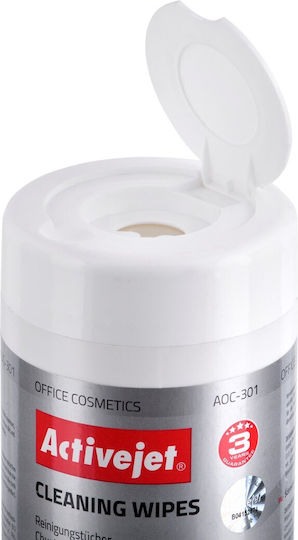 Active Jet Cleaning Office Equipment Wipes 100 Pieces