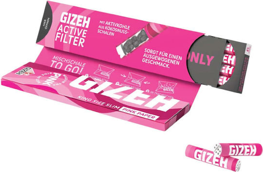 Gizeh Active Filter 34 Листчета за свиване на цигари Slim King Size 34 листове 16бр