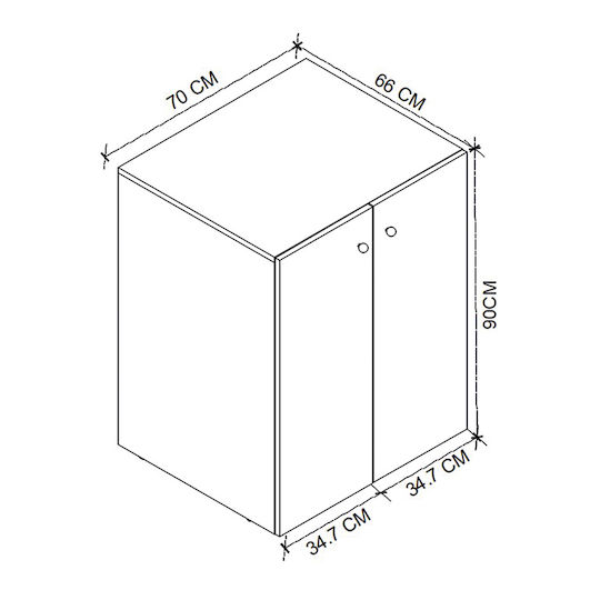 Gray Megapap Washing Machine Cabinet Anthracite 70x66x90cm Package 1 Piece