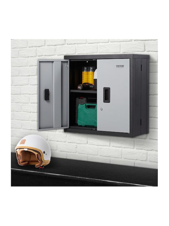 Vevor Folding Wall Cabinet Metal Garage Cabinet 26" Black Bgsgjj120lbseczz6v0