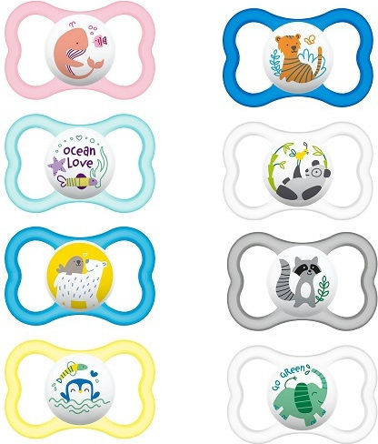 Mam Orthodontic Pacifiers Silicone Lion-Cub Koala - Blue-White for 6-16 months 2pcs