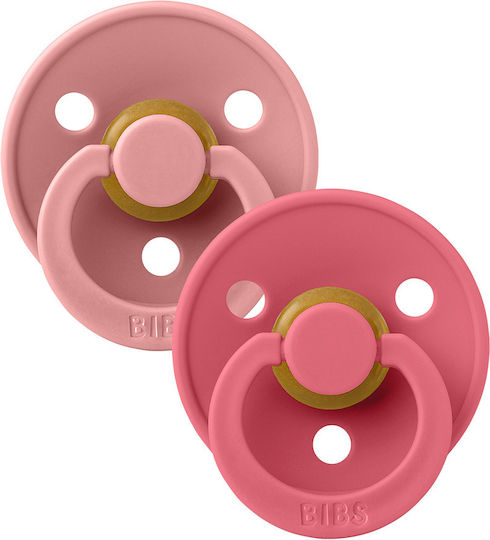 Bibs Πιπίλες Colour Symmetrical Latex 2pack Dusty Pink Coral No1