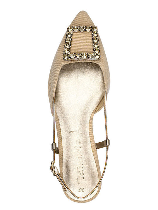 Damen Ballerinas Slingback in Beige Farbe