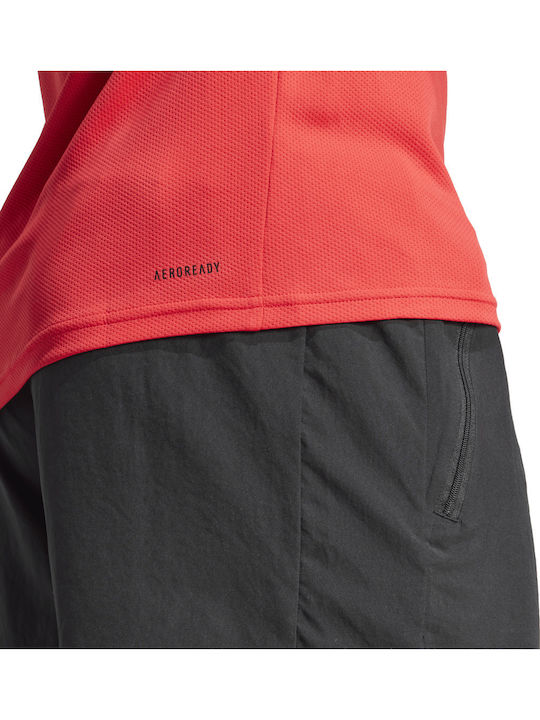 3-stripes Aeroready Спортна тениска Червен