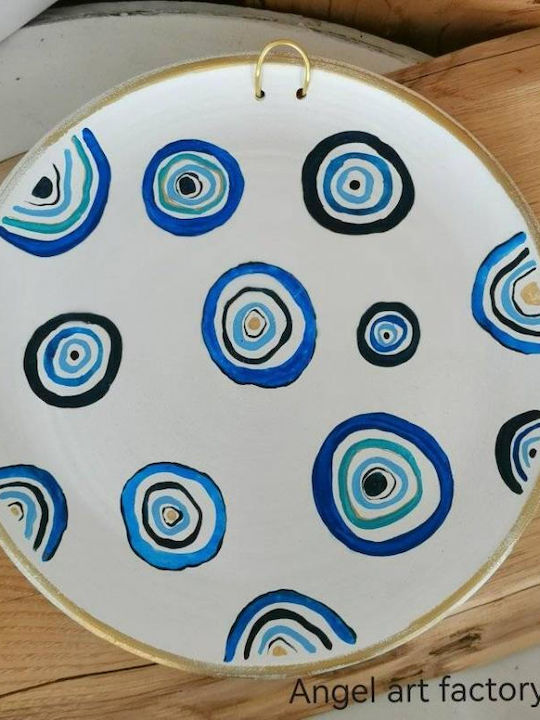 Platou din ceramică cu ochi Platou din ceramică cu ochi