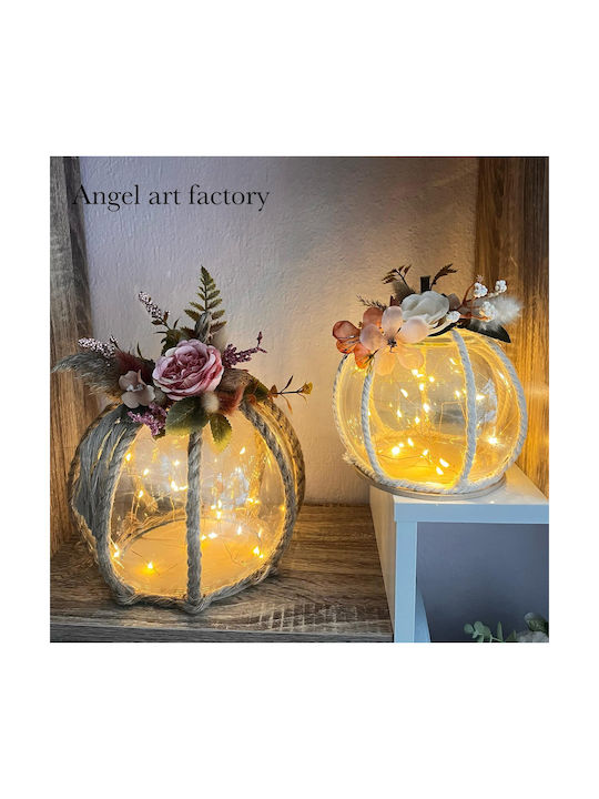 Large Decorative Glass Pumpkin Light