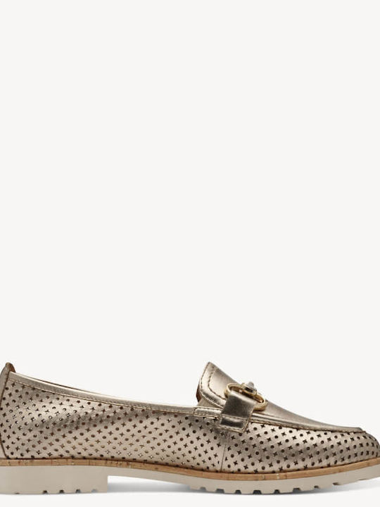 Leather Women's Loafers Bronze