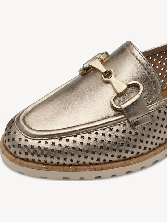 Leather Women's Loafers Bronze