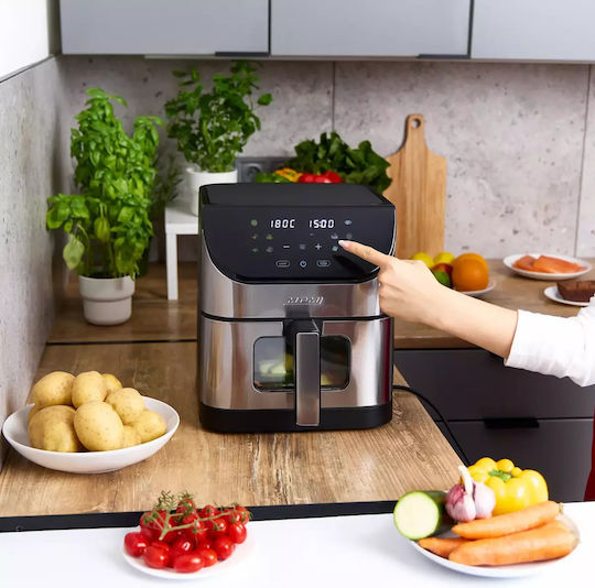MPM Air Fryer με Wi-Fi 6lt Ασημί