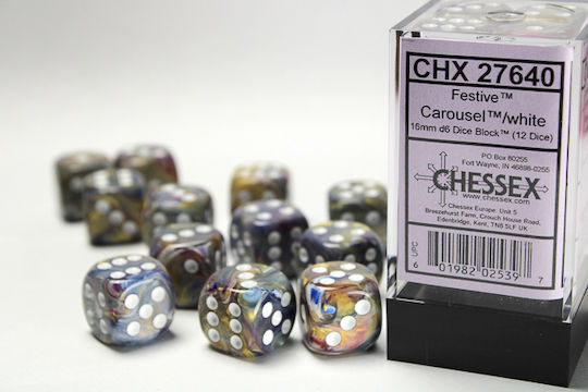 Chessex Der Ruf des Cthulhu Festive Polyhedral Würfel Wasserlilie mit Weiß 7Stück 27546