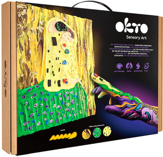 Okto Diy Creative Painting Set 3d With Clay Gustav Klimt The Kiss 12-99 Years 10006