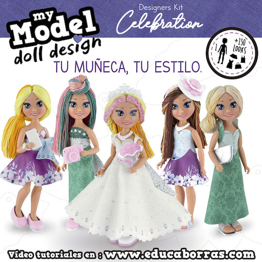 Educa Children's Craft My Model Doll Design- Celebration for Children 6+ years old Years
