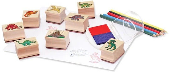 Melissa & Doug Печати Dinos за Деца 4+ години+ Години 15бр