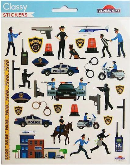 Global Gift Aufkleber Polizei