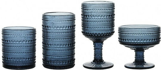 HFA Drops Whiskey Glass from Glass in Blue Colour 275ml